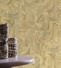 Intarsia Wallpaper by Casamance Cactus