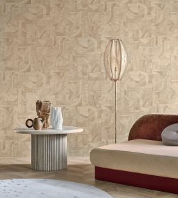 Intarsia Wallpaper by Casamance Sable
