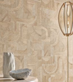 Intarsia Wallpaper by Casamance Sable