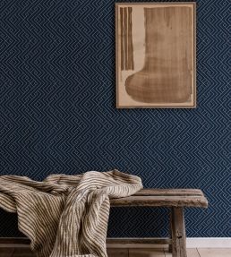 Interwoven Wallpaper by Coordonne Ultramarine