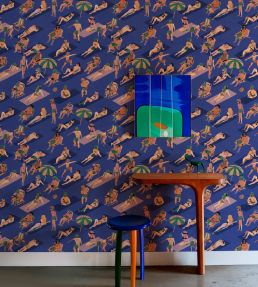 Ipanema Wallpaper by Tres Tintas Cobalto
