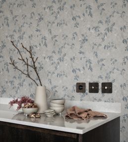 Irene Wallpaper by Sandberg Indigo Blue