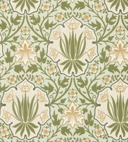Iris & Rose Wallpaper by Morris & Co Bayleaf/Weld
