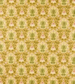 Iris & Rose Fabric by Morris & Co Gold