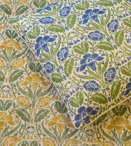 Iris Meadow Fabric by GP & J Baker Blue/Green