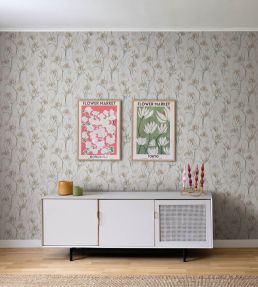 Iris Wallpaper by Sandberg Powder Pink