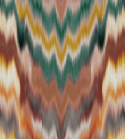 Irisa Grasscloth Wallpaper by Osborne & Little Terracotta/Teal