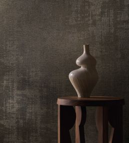 Irisor Wallpaper by Casamance Noir/Dore