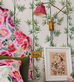 Isabella Wallpaper by Harlequin Porcelain / Bamboo