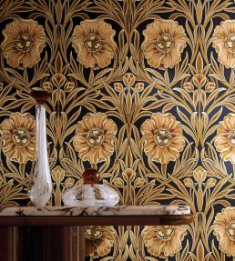 Isadora Wallpaper by Casamance Noir/dore