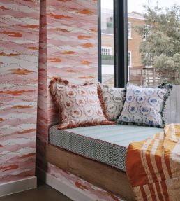 Island Atmosphere Wallpaper by Christopher Farr Cloth Apricot