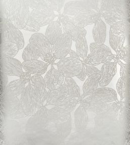Island Orchid Wallpaper by Thibaut Metallic Silver