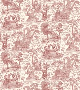 Islet Hoping Toile Wallpaper by Josephine Munsey Red