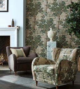 Italian Garden Fabric by Zoffany Tuscan Pink