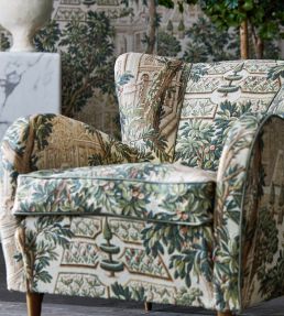 Italian Garden Fabric by Zoffany Indigo