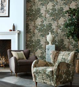 Italian Garden Wallpaper by Zoffany Tuscan Pink