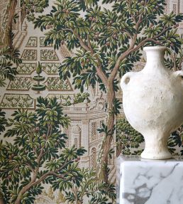 Italian Garden Wallpaper by Zoffany Tuscan Pink