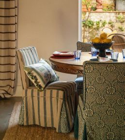 Ivan Fabric by Volga Linen Terracotta/Oyster