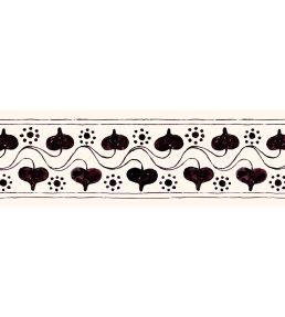 Ivy Chaplet Border Wallpaper by CommonRoom Wine