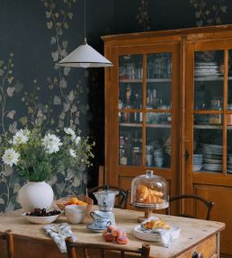 Ivy Mural by Sandberg Midnight Blue