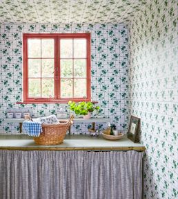Ivy Trellis Wallpaper by DADO 01 Blue and Green