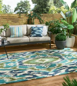 Harlequin Ixora rug Emerald/Palm/Chartreuse 442007-140200 Emerald/Palm/Chartreuse