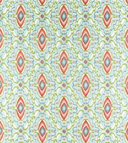 Ixora Fabric by Harlequin Sky / Cascade / Vermilion