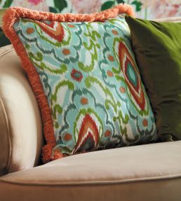 Ixora Fabric by Harlequin Sky / Cascade / Vermilion