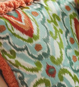 Ixora Fabric by Harlequin Sky / Cascade / Vermilion
