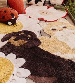 Lorena Canals Jack the dog rug Coffee Bean C-JACK Coffee Bean