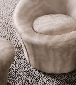 Jacopo Fabric by Zinc Silver Grey