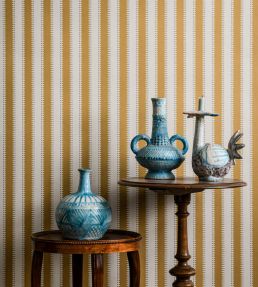 Jagged Stripe Wallpaper by Langelid Von Bromssen Mustard