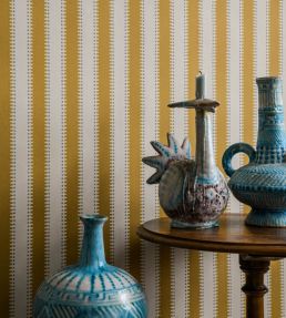 Jagged Stripe Wallpaper by Langelid Von Bromssen Mustard
