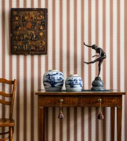 Jagged Stripe Wallpaper by Langelid Von Bromssen Powder Tan