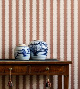 Jagged Stripe Wallpaper by Langelid Von Bromssen Powder Tan