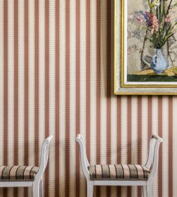 Jagged Stripe Wallpaper by Langelid Von Bromssen Powder Tan