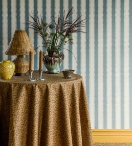 Jagged Stripe Wallpaper by Langelid Von Bromssen Turquoise