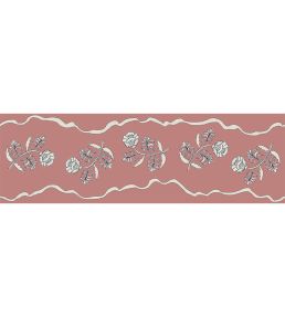 Jaipur Border 5cm Wallpaper by Parker & Jules Raspberry