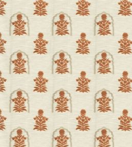 Jaipur Flower Fabric by JORO J2-Rust/Latte