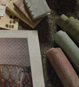 Jaipur Plain Wallpaper by Zoffany Deep Moss