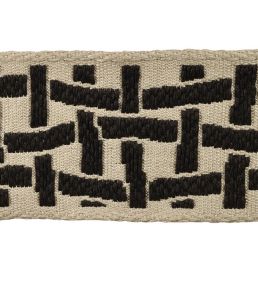 Jakarta Jacquard Braid 80mm Trimming by Houles Ebene