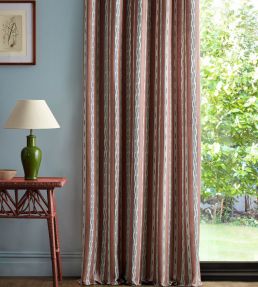 Jamdani Stripe Fabric by Sanderson Madder/Indigo