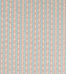 Jamdani Stripe Fabric by Sanderson Mineral/Coral