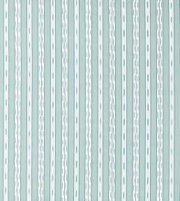 Jamdani Stripe Fabric by Sanderson Porcelain/Blue