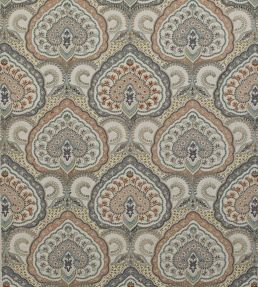 Fitzrovia Fabric by James Hare Blue Multi