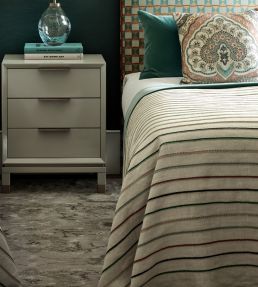 Maddox Stripe Fabric by James Hare Blue Multi