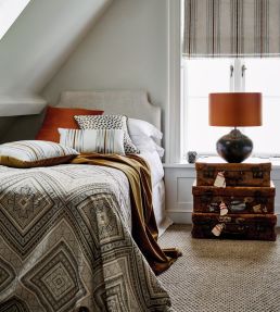 Fuji Fabric by James Hare Natural / Slate