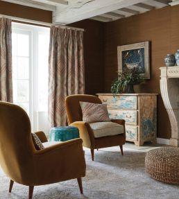 Fuji Fabric by James Hare Natural / Indigo