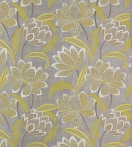 Zelda Fabric by Jane Churchill Silver/Yellow