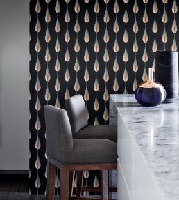 Plato Wallpaper by Jane Churchill Midnight